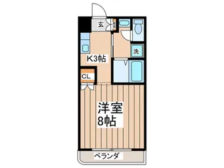 スクエア-メゾン2号棟【3階】の間取り