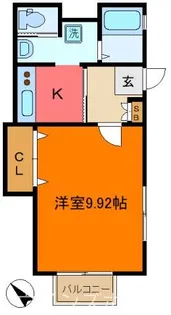 ハイツY-B棟【2階】の間取り