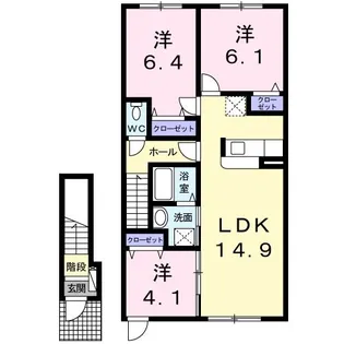 ライトサファイア【2階】の間取り