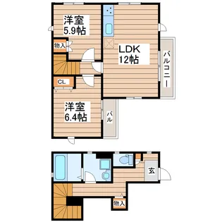 J+中倉Bの間取り