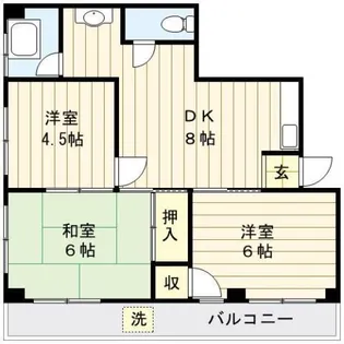 マイキャッスル浅川【4階】の間取り