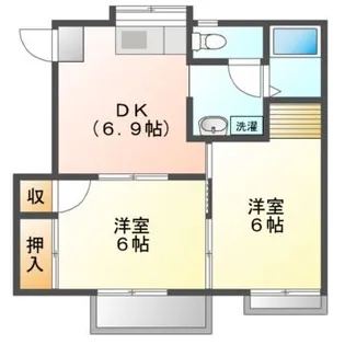 ハイツ真美【1階】の間取り