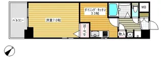 エステムコート神戸ハーバーランド前4ベイライト【10階】の間取り