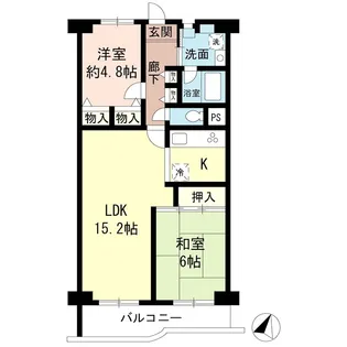 川口グリーンマンションB【3階】の間取り