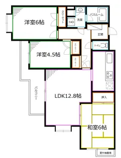 フラット浜田山A【3階】の間取り