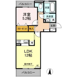 サンライズ豊益 築港町【3階】の間取り
