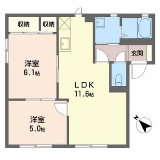 Green Hills 西尾 F【1階】の間取り