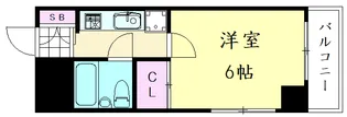 ライオンズマンション上六【1階】の間取り