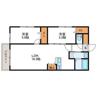 フレシールN20美香保公園【2階】の間取り