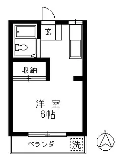 第2明星ハイツ【2階】の間取り