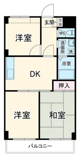 ブルームライフ市川【1階】の間取り
