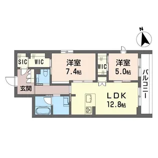 アンムート戸越公園【2階】の間取り