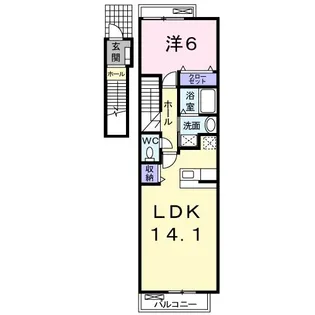 ティーエスタウン A【2階】の間取り