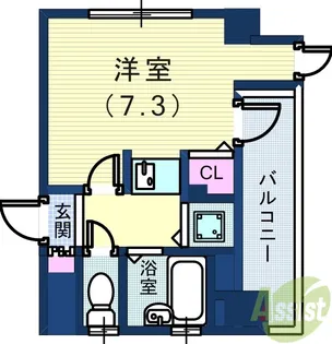ワコーレ新神戸ステージ【2階】の間取り