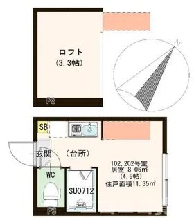 ハッピネス北池袋【2階】の間取り