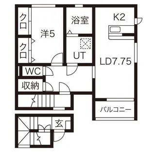 ARCHAIQUE(アルカイック)B棟【2階】の間取り