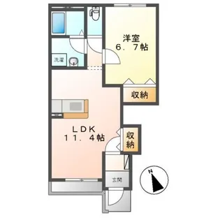 ソレイユ アイ【1階】の間取り
