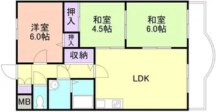 スペイシャル紀ノ川【3階】の間取り