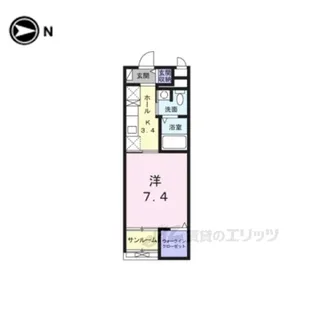 サンリット城南【1階】の間取り