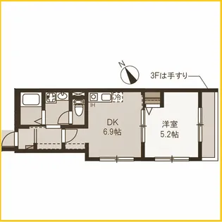 ベルメゾン横浜小机【1階】の間取り