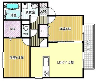 ヴィスタリアハイム【1階】の間取り