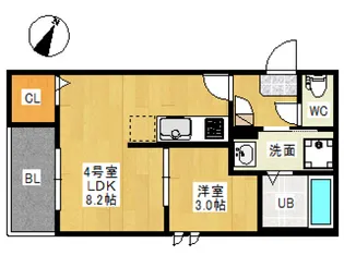 REGALEST 中須【3階】の間取り