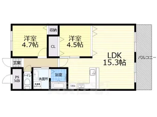 サンハイツ木多【2階】の間取り