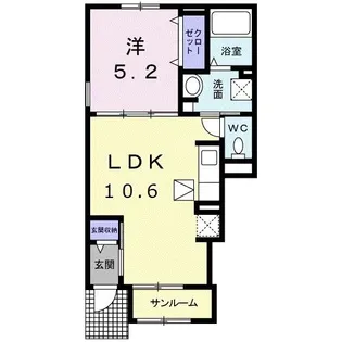 HKR SUNAYAMA I【1階】の間取り