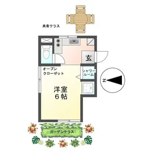 恵明荘【1階】の間取り