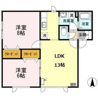 ヴェールアレA【1階】の間取り