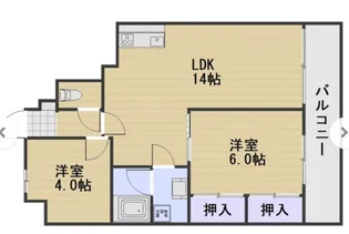リレイズ広瀬【2階】の間取り