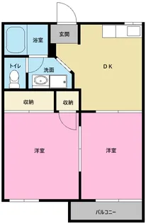 プレミール中溝【2階】の間取り