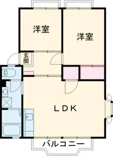 サンヴィレッジB【1階】の間取り
