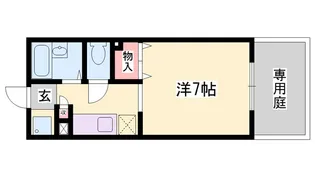 パセオ姫路II【1階】の間取り