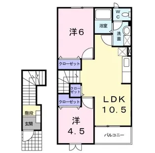K 13A【2階】の間取り
