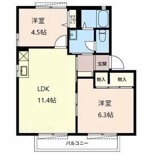 プラテアII【2階】の間取り