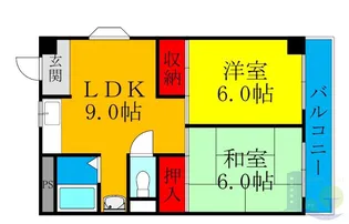 三番グリーンハイツ【2階】の間取り