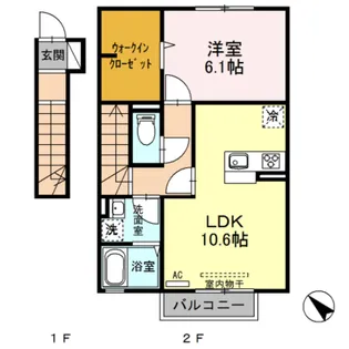 ファミール祗園【2階】の間取り