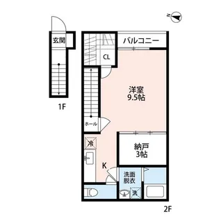 クレストコート公園前B【2階】の間取り