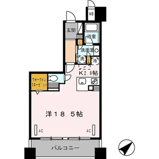 ロイヤルパークス豊洲【6階】の間取り