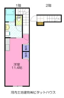 駅前K・U【2階】の間取り