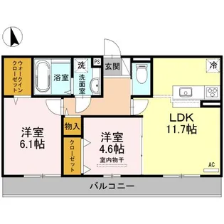 ルシエル メイキラ B棟【2階】の間取り