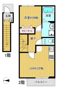 デンヒル白山B【2階】の間取り