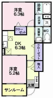 アルカサル【1階】の間取り