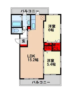 グランドールB【2階】の間取り