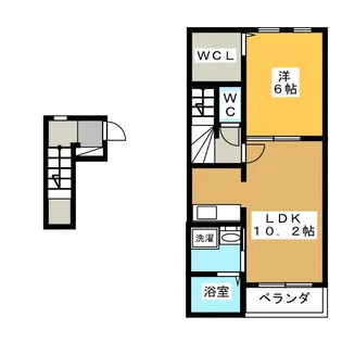 ラ・カーサ ミーア【2階】の間取り