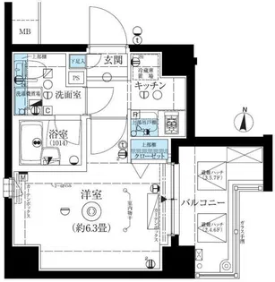 リアルテ錦糸町【6階】の間取り
