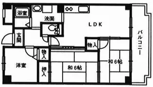 グランドハイツ岡森【5階】の間取り