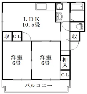 ソシア原【3階】の間取り