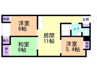 メイユールモアナ【2階】の間取り
